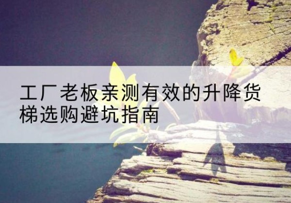 岐山升降货梯怎么选-工厂老板亲测有效的升降货梯选购避坑指南